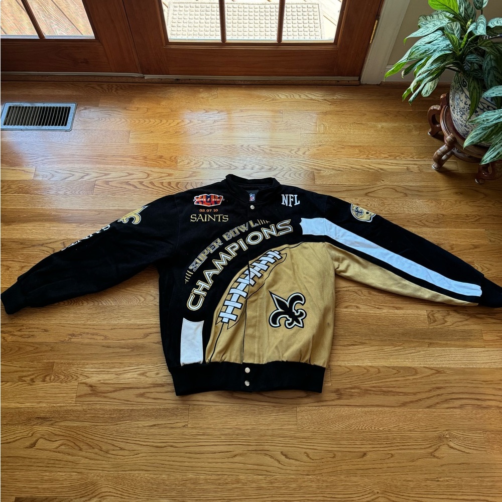 NFL New Orleans Saints Super Bowl XLIV 2010 Champion Jacket Men’s Medium